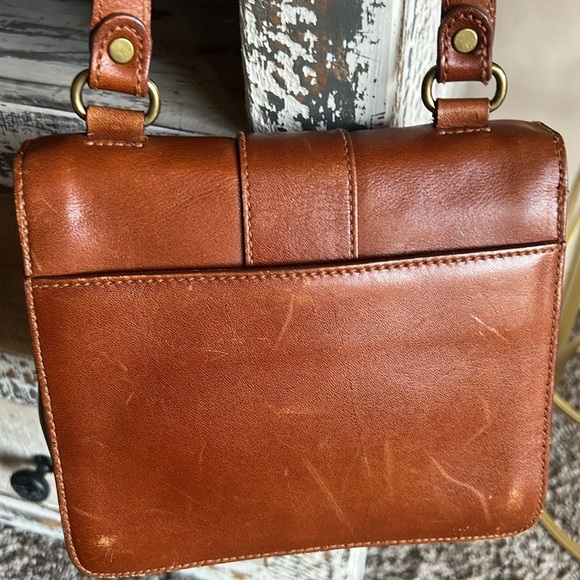Franchi  Camel Leather Crosssbody Bag - Picture 3 of 13